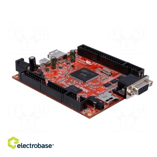 Single-board computer | ARM A13 | 100x85mm | 5VDC | DDR3 | OS: none image 4