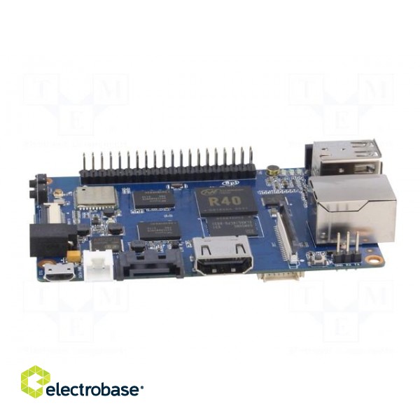 Oneboard computer | RAM: 2GB | R40 ARM Quad-core | 92x60mm | 5VDC paveikslėlis 8