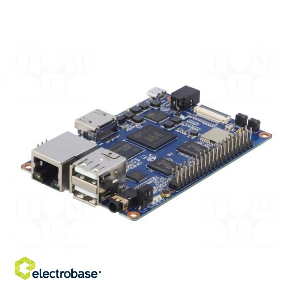 Single-board computer | ARM A53 Quad-Core | 92x60mm | 5VDC | OS: none image 3
