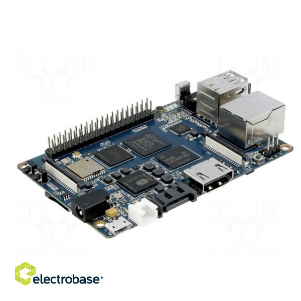 Oneboard computer | RAM: 2GB | A83T ARM Octa-Core | 92x60mm | 5VDC фото 2