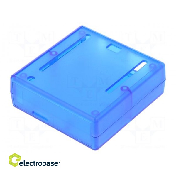 Enclosure: for computer | ABS | semi-transparent blue | X: 71mm image 2