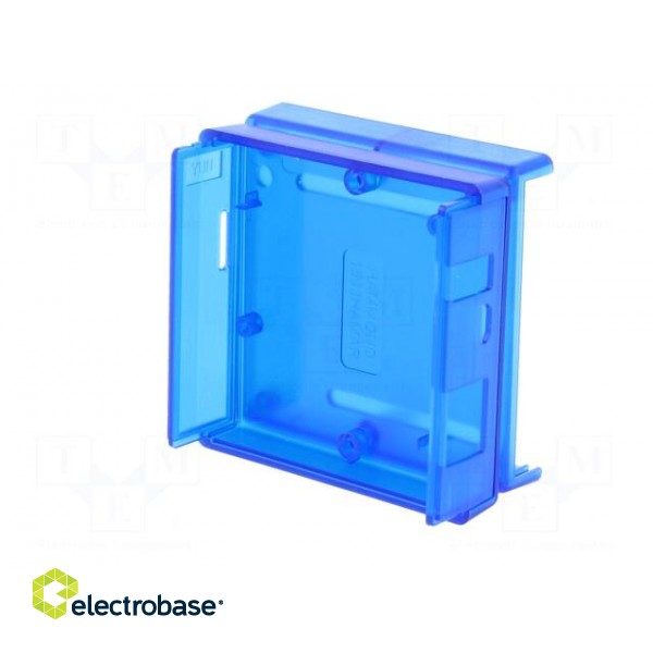 Enclosure: for computer | ABS | semi-transparent blue | X: 71mm image 5