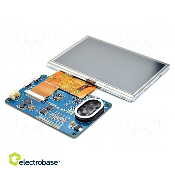 Display: TFT | 4.3" | 480x272 | Illumin: LED | Interface: I2C,SPI | EVE