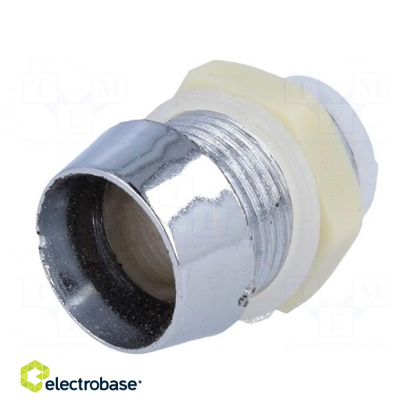 LED holder | 10mm | chromium | ABS | concave | L2: 13mm image 1