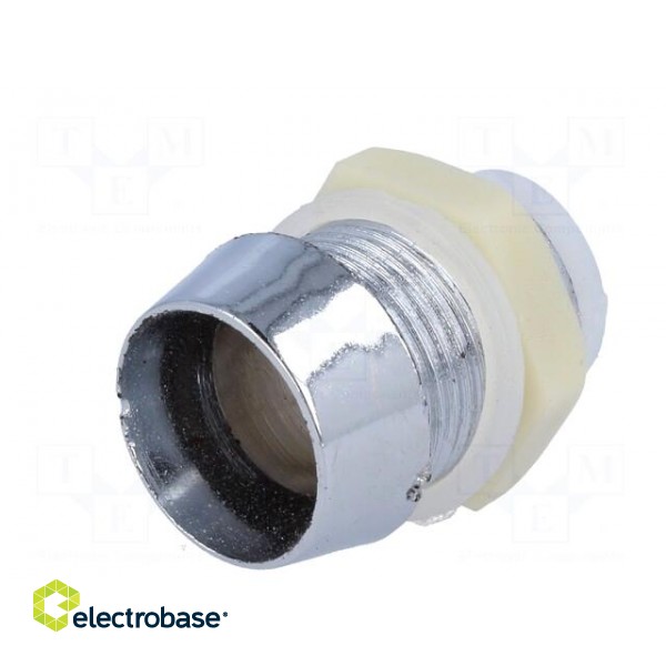 LED holder | 10mm | chromium | ABS | concave | L2: 13mm image 2