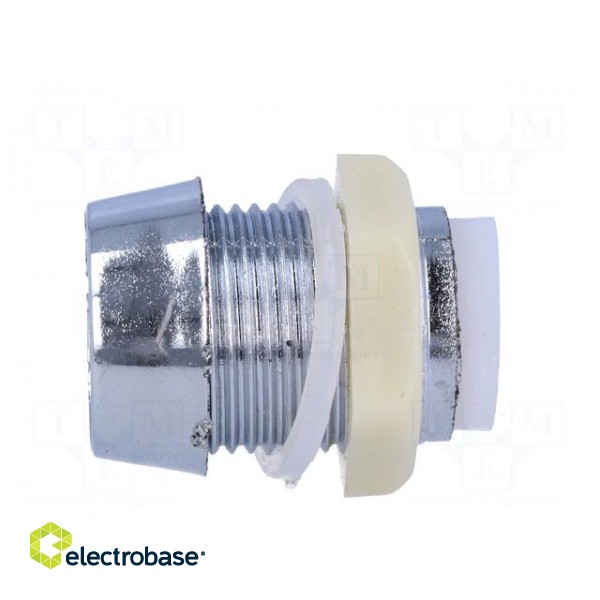 LED holder | 10mm | chromium | ABS | concave | L2: 13mm image 3