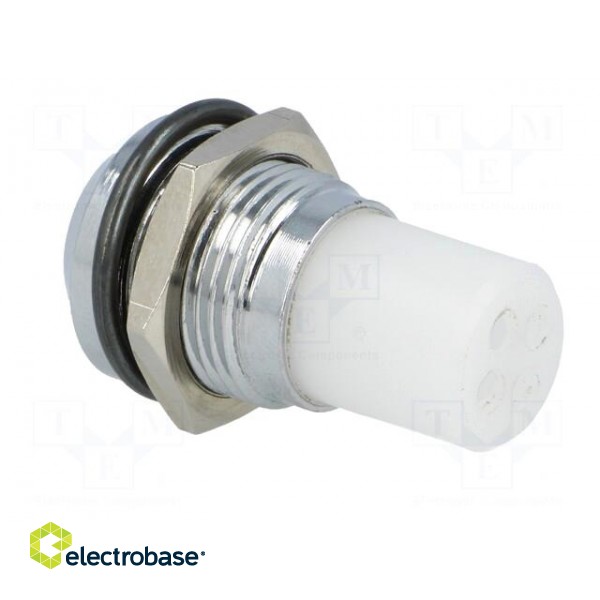 LED holder | 10mm | chromium | convex | with plastic plug paveikslėlis 4