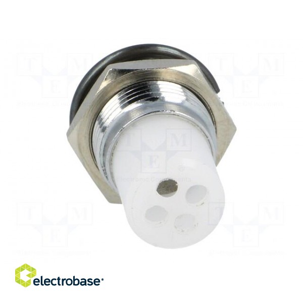LED holder | 10mm | chromium | convex | with plastic plug paveikslėlis 5