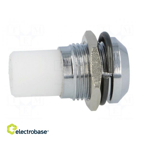 LED holder | 10mm | chromium | convex | with plastic plug paveikslėlis 7