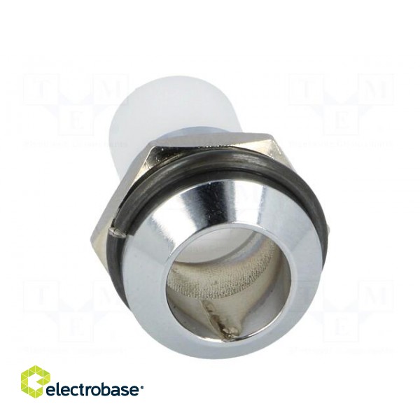 LED holder | 10mm | chromium | convex | with plastic plug paveikslėlis 9