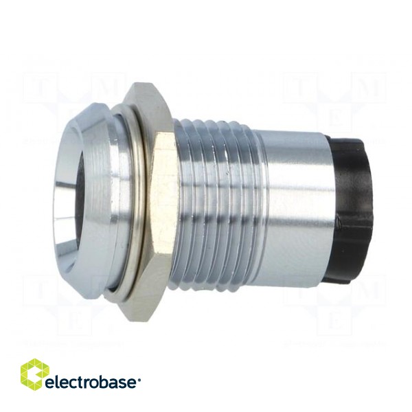 LED holder | 10mm | chromium | metal | concave | with plastic plug paveikslėlis 3