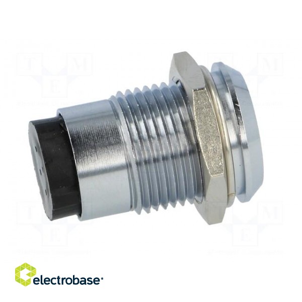 LED holder | 10mm | chromium | metal | concave | with plastic plug image 7