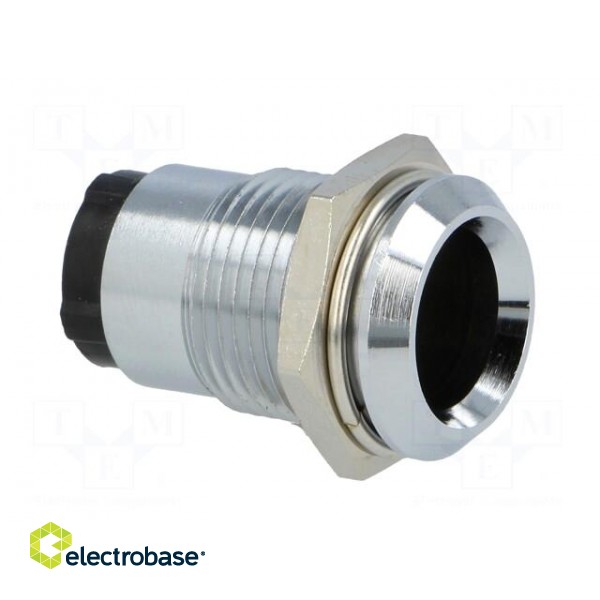 LED holder | 10mm | chromium | metal | concave | with plastic plug image 8
