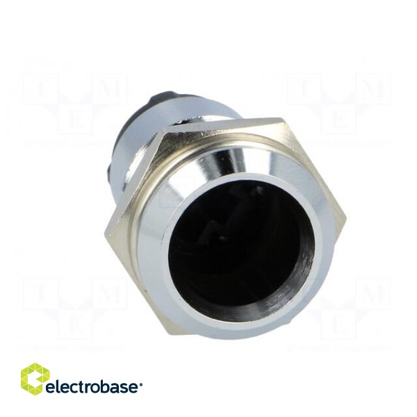 LED holder | 10mm | chromium | metal | concave | with plastic plug фото 9