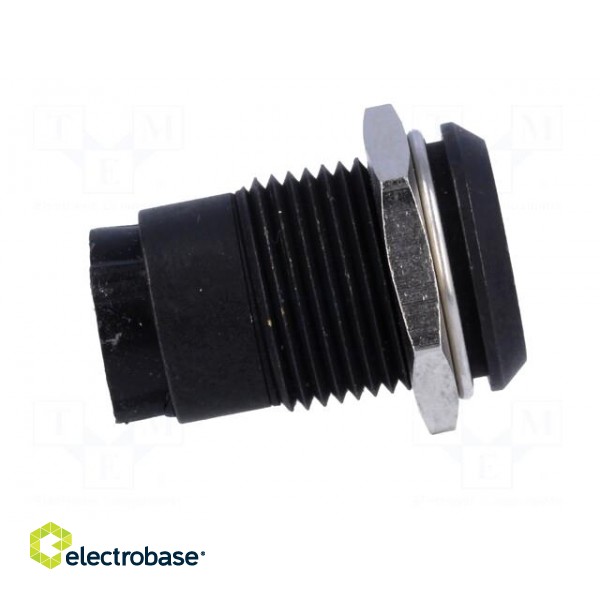 LED holder | 10mm | metal | concave | with plastic plug | black image 7
