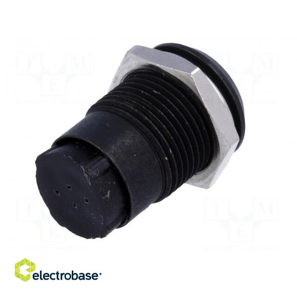 LED holder | 10mm | metal | concave | with plastic plug | black image 6