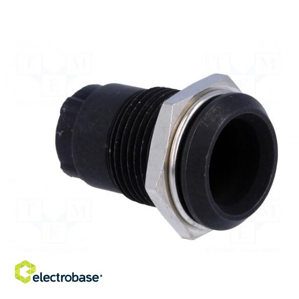 LED holder | 10mm | metal | concave | with plastic plug | black image 8