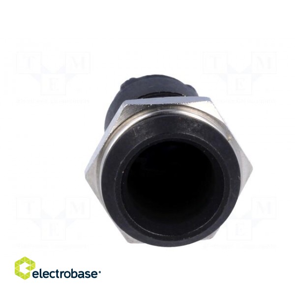 LED holder | 10mm | metal | concave | with plastic plug | black image 9