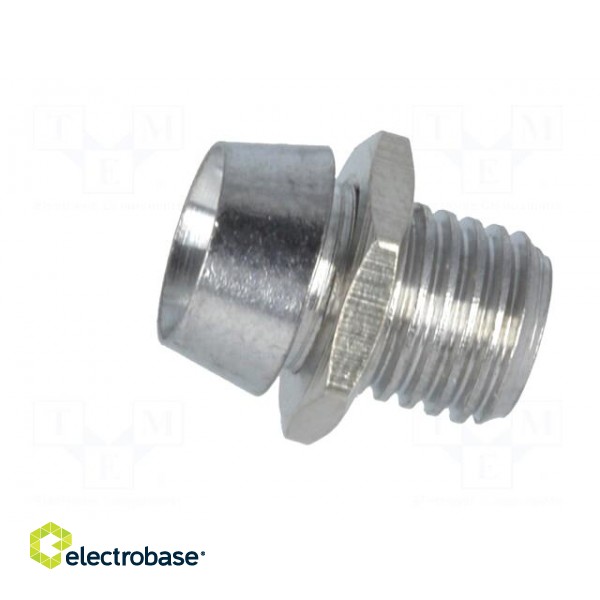 LED holder | 3mm | chromium | brass | concave | L2: 8mm image 3