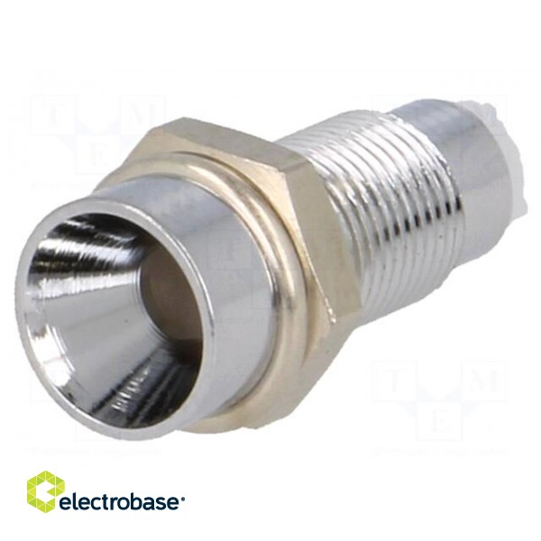 LED holder | 3mm | chromium | metal | concave | with plastic plug image 1