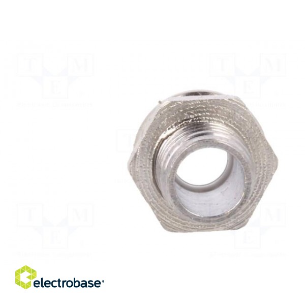 LED holder | 3mm | chromium | metal | concave | with plastic plug фото 5
