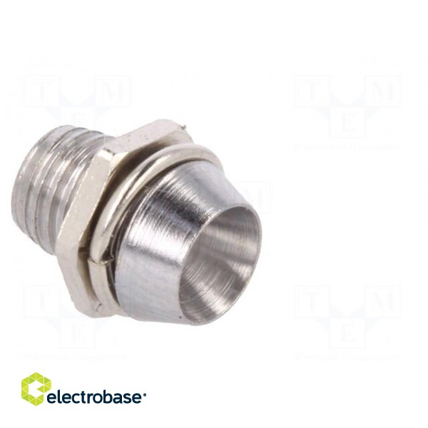 LED holder | 3mm | chromium | metal | concave | with plastic plug фото 8