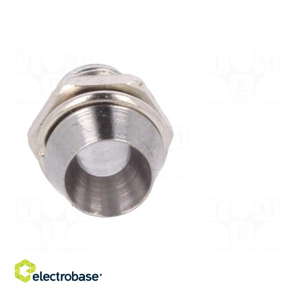 LED holder | 3mm | chromium | metal | concave | with plastic plug фото 9
