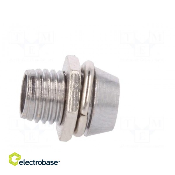 LED holder | 3mm | chromium | metal | concave | with plastic plug image 7