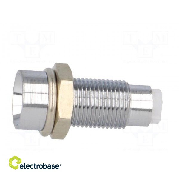 LED holder | 3mm | chromium | metal | concave | with plastic plug image 3