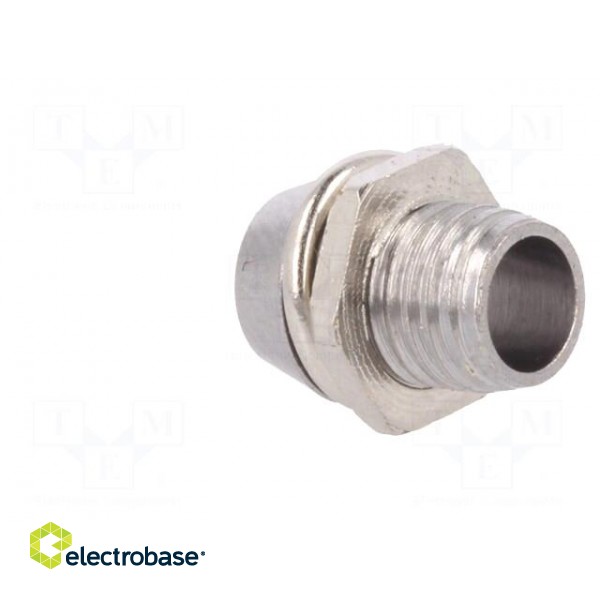 LED holder | 3mm | chromium | metal | concave | with plastic plug image 4