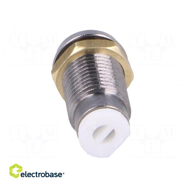 LED holder | 3mm | chromium | metal | concave | with plastic plug | IP66 paveikslėlis 5