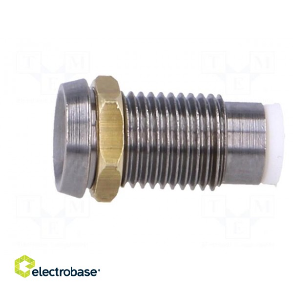 LED holder | 3mm | chromium | metal | concave | with plastic plug | IP66 paveikslėlis 3