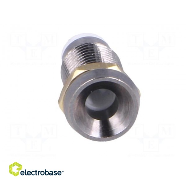 LED holder | 3mm | chromium | metal | concave | with plastic plug | IP66 фото 9