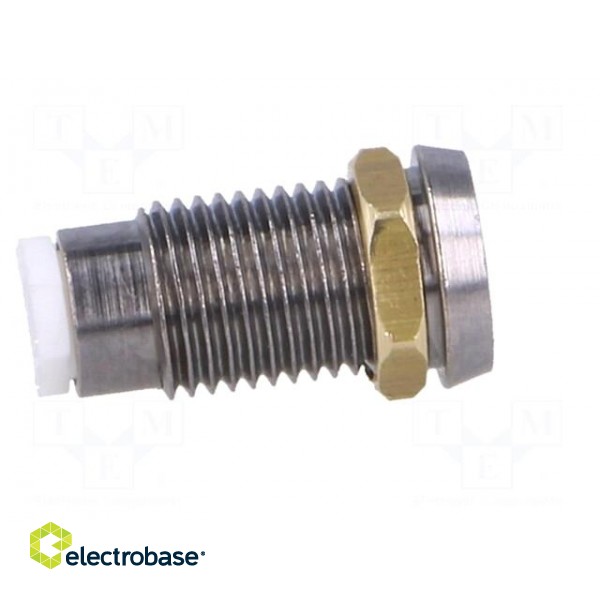 LED holder | 3mm | chromium | metal | concave | with plastic plug | IP66 paveikslėlis 7