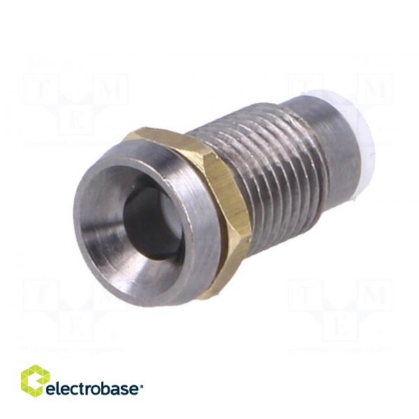 LED holder | 3mm | chromium | metal | concave | with plastic plug | IP66 paveikslėlis 2