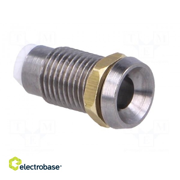 LED holder | 3mm | chromium | metal | concave | with plastic plug | IP66 фото 8