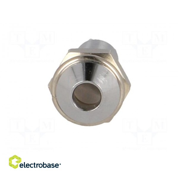 LED holder | 3mm | chromium | metal | convex | with plastic plug фото 9