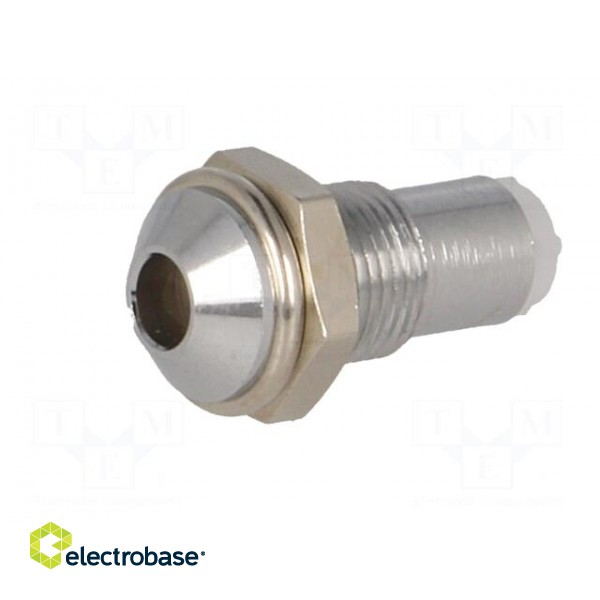 LED holder | 3mm | chromium | metal | convex | with plastic plug image 2