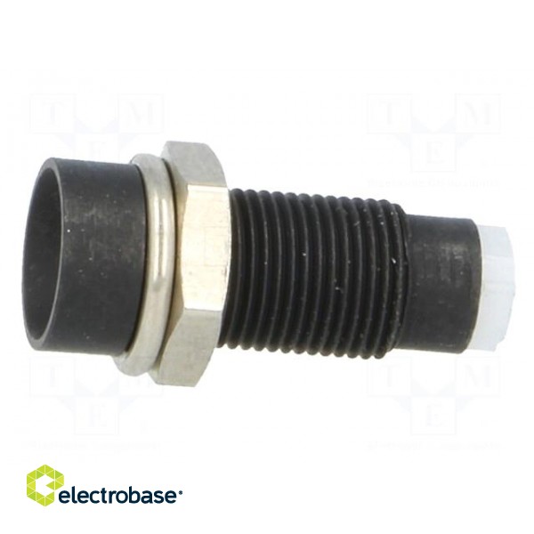 LED holder | 3mm | metal | concave | with plastic plug | black фото 3