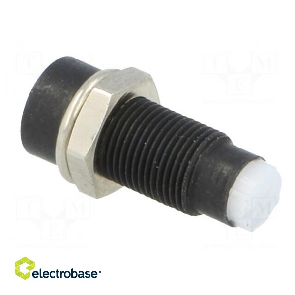 LED holder | 3mm | metal | concave | with plastic plug | black фото 4