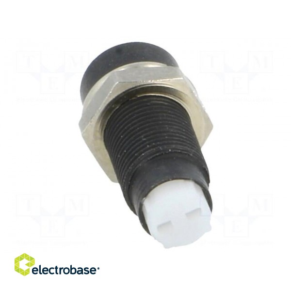 LED holder | 3mm | metal | concave | with plastic plug | black image 5