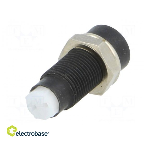 LED holder | 3mm | metal | concave | with plastic plug | black фото 6