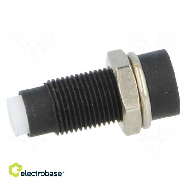 LED holder | 3mm | metal | concave | with plastic plug | black фото 7