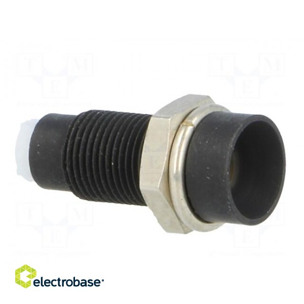 LED holder | 3mm | metal | concave | with plastic plug | black image 8
