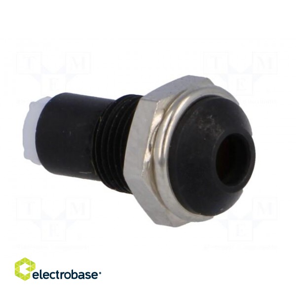 LED holder | 3mm | metal | convex | with plastic plug | black image 8