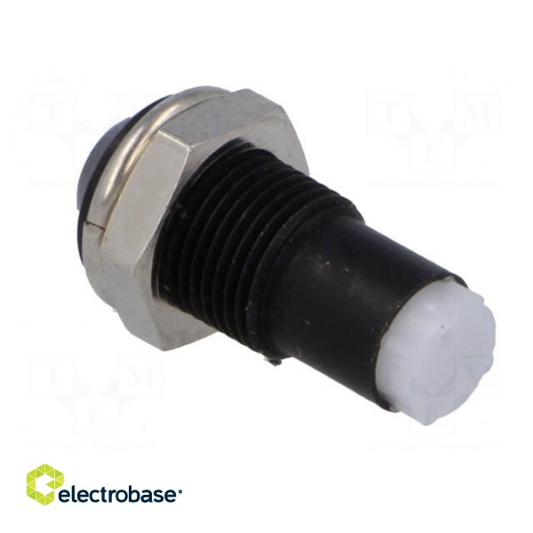 LED holder | 3mm | metal | convex | with plastic plug | black paveikslėlis 4
