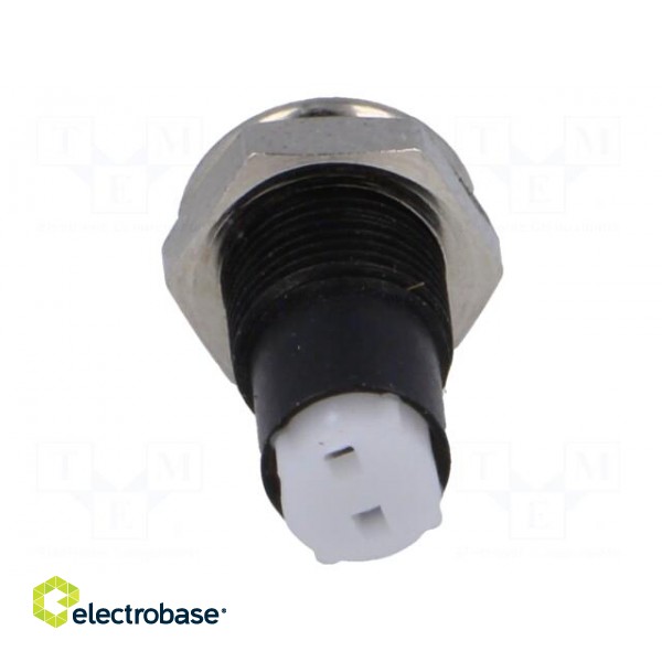 LED holder | 3mm | metal | convex | with plastic plug | black фото 5