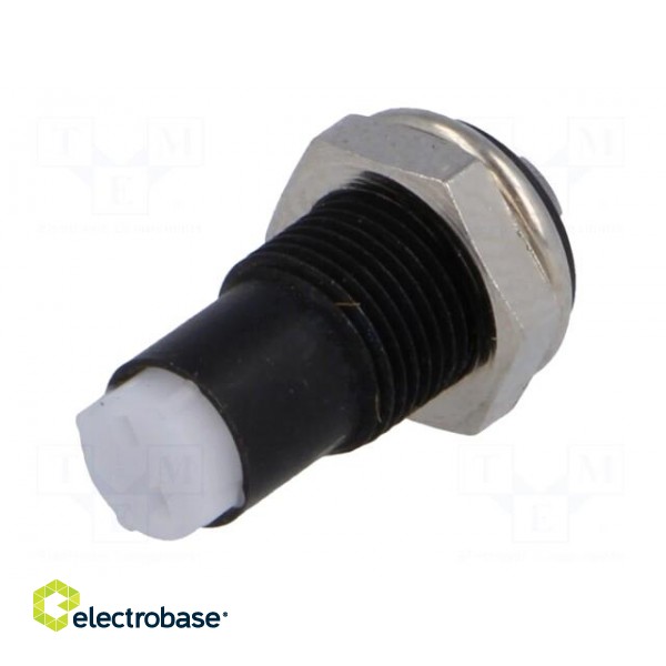 LED holder | 3mm | metal | convex | with plastic plug | black фото 6
