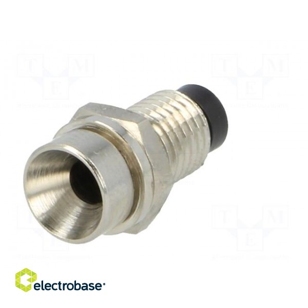 LED holder | 3mm | nickel | concave | with plastic plug фото 2