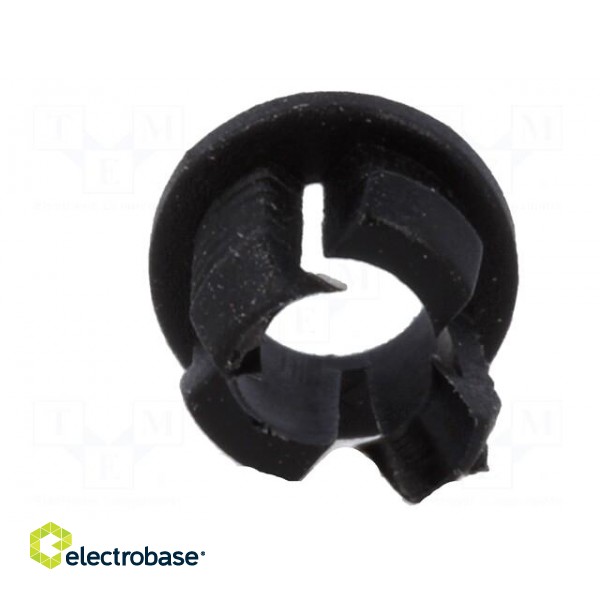 LED holder | 3mm | one-piece | black | UL94V-2 | L: 4.6mm | Mat: polyamide image 5